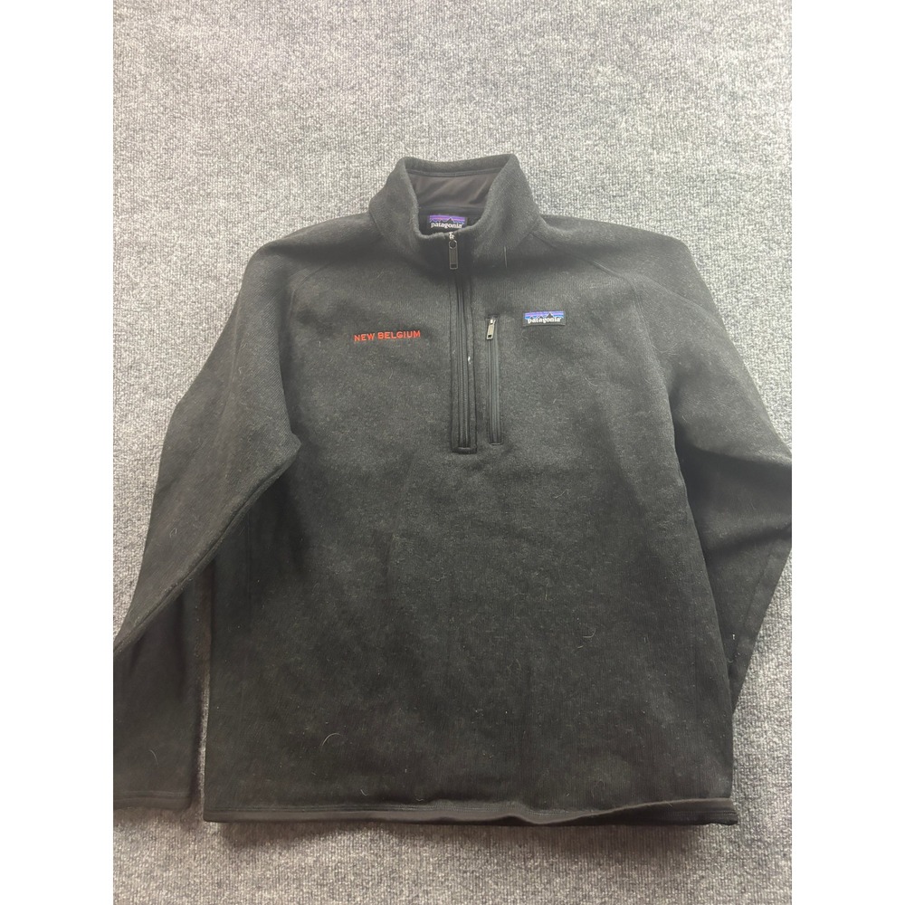 Patagonia Better‎ Sweater 1/4 Zip Mens XL Black New Belgium Fleece Pullover